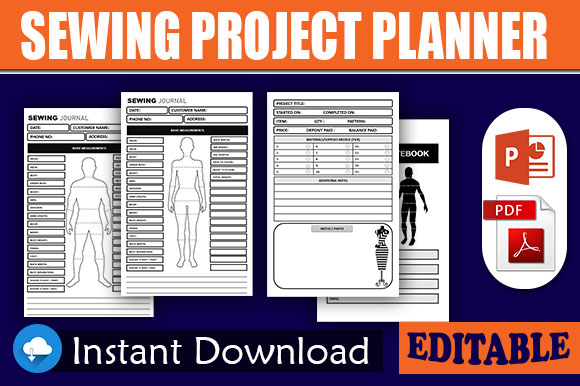 Sewing Journal Planner Printable 